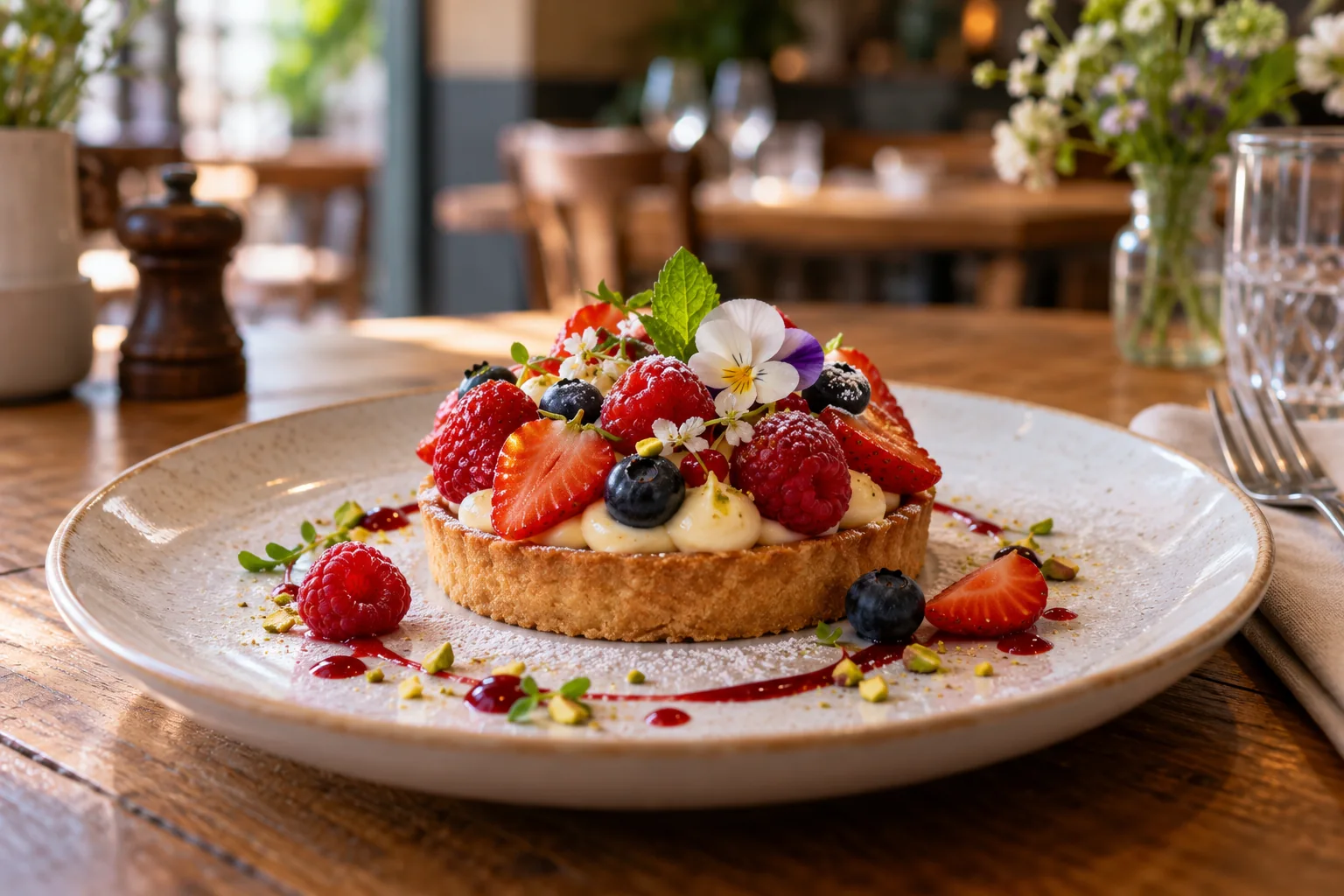 Un dessert offert pour donner envie de revenir vous voir.