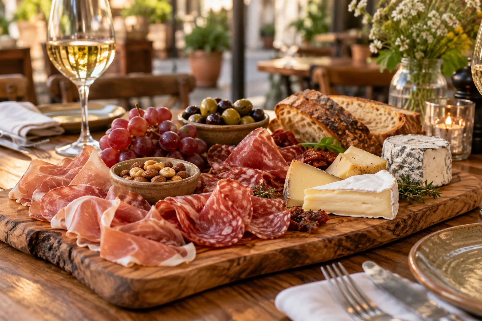 Carte Le Goût actualisée : photo de planches apéro accompagnant l’offre de −20 %